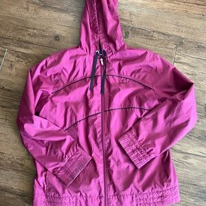 Magenta Hooded Windbreaker Jacket reebok M